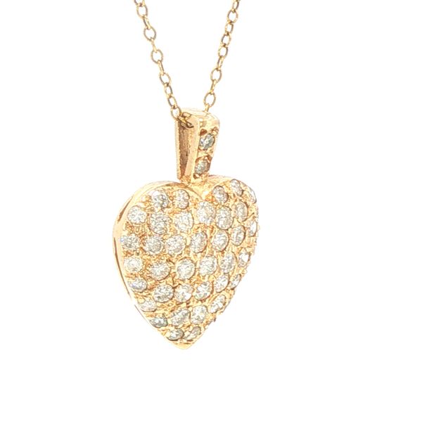 Diamond Heart Estate Pendant Image 2 Bryan Jewelry Prattville, AL