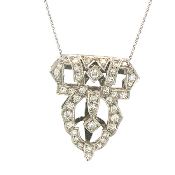 Estate Art Deco Diamond Shield Pendant Bryan Jewelry Prattville, AL