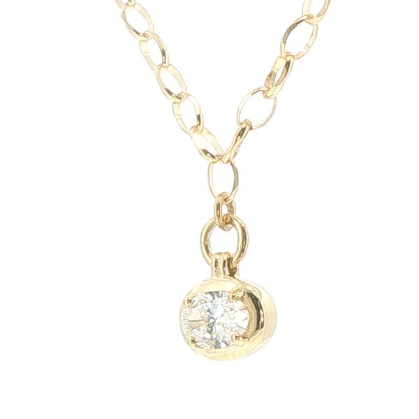 .40ct Natural Oval Diamond East-West Pendant in 18K Yellow Gold Image 3 Bryan Jewelry Prattville, AL