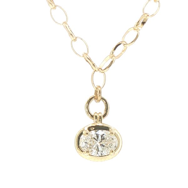 .40ct Natural Oval Diamond East-West Pendant in 18K Yellow Gold Bryan Jewelry Prattville, AL