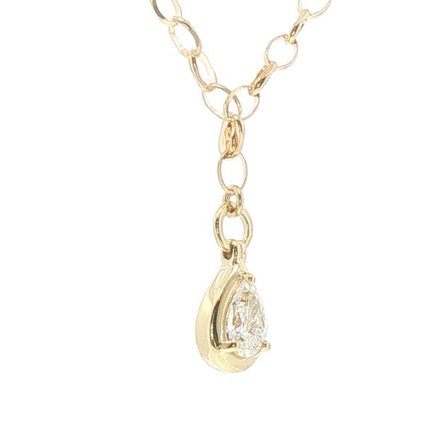 .40ct Natural Pear Diamond Pendant in 18K Yellow Gold Image 2 Bryan Jewelry Prattville, AL