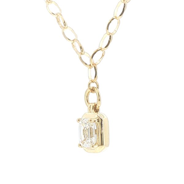 .43ct Emerald Cut Natural Diamond Pendant in 18K Yellow Gold Image 2 Bryan Jewelry Prattville, AL