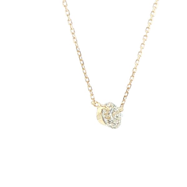 .50ct Natural Diamond Floating Solitaire Pendant in 18K Yellow Gold Image 2 Bryan Jewelry Prattville, AL