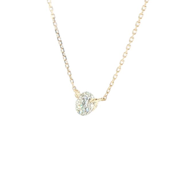 .50ct Natural Diamond Floating Solitaire Pendant in 18K Yellow Gold Image 3 Bryan Jewelry Prattville, AL