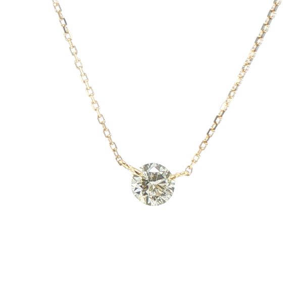 .50ct Natural Diamond Floating Solitaire Pendant in 18K Yellow Gold Bryan Jewelry Prattville, AL