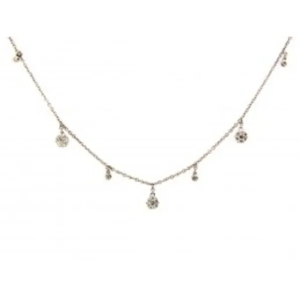 Diamond Charm Choker Necklace in 14kw Bryan Jewelry Prattville, AL