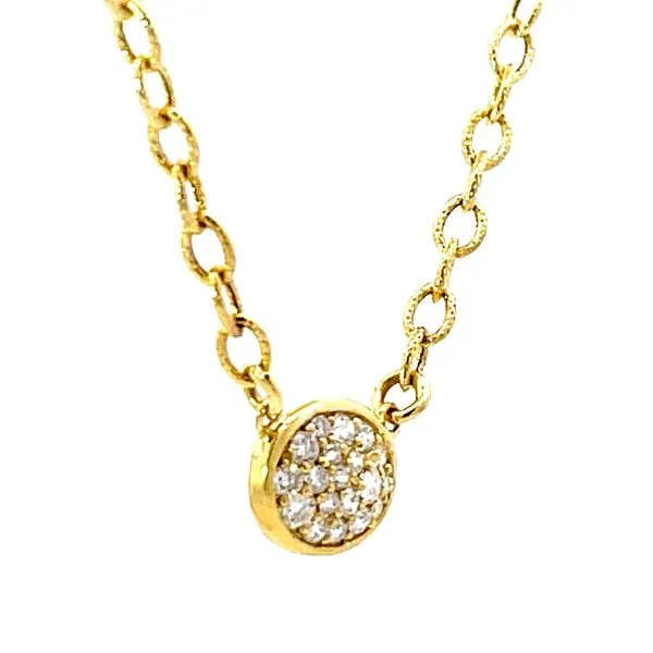 Select the Shimmer Pave set 1/4ctw 14ky Diamond Necklace Image 3 Bryan Jewelry Prattville, AL