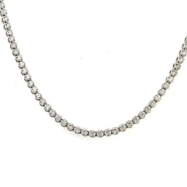 Diamond Necklace approx 4ctw (3.95ctw) 14k white gold with hidden clasp and figure eight safety.11.7g Image 2 Bryan Jewelry Prattville, AL