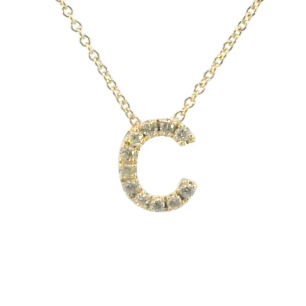 Diamond Initial Necklace-C Bryan Jewelry Prattville, AL