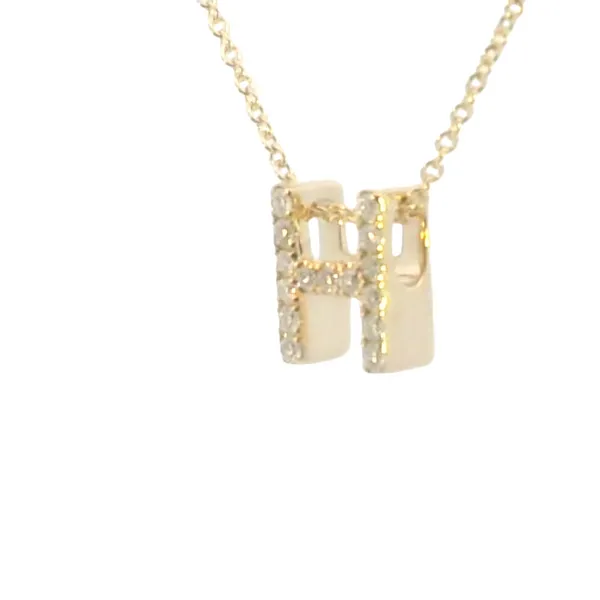 Diamond Initial necklace-H Image 3 Bryan Jewelry Prattville, AL