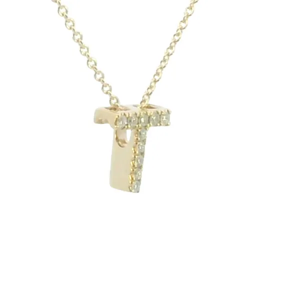 Diamond Initial Necklace-T Image 2 Bryan Jewelry Prattville, AL