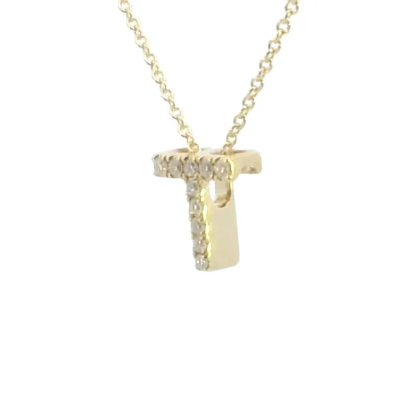 Diamond Initial Necklace-T Image 3 Bryan Jewelry Prattville, AL