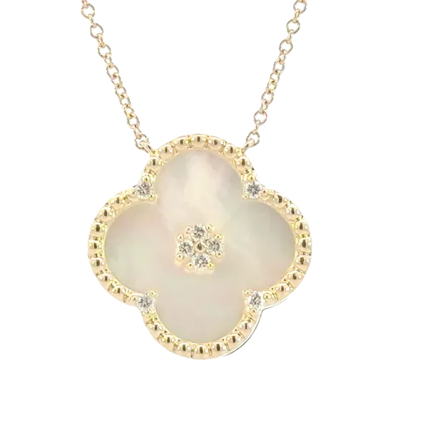 Mother of Pearl and Diamond Necklace Bryan Jewelry Prattville, AL