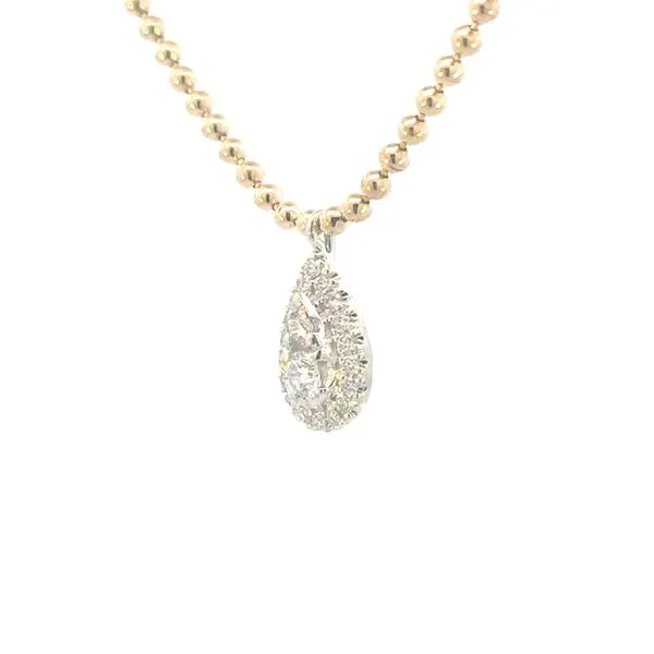 Gabriel Fashion-Pear Shaped Drop Necklace-14ktt-16 inch Image 2 Bryan Jewelry Prattville, AL
