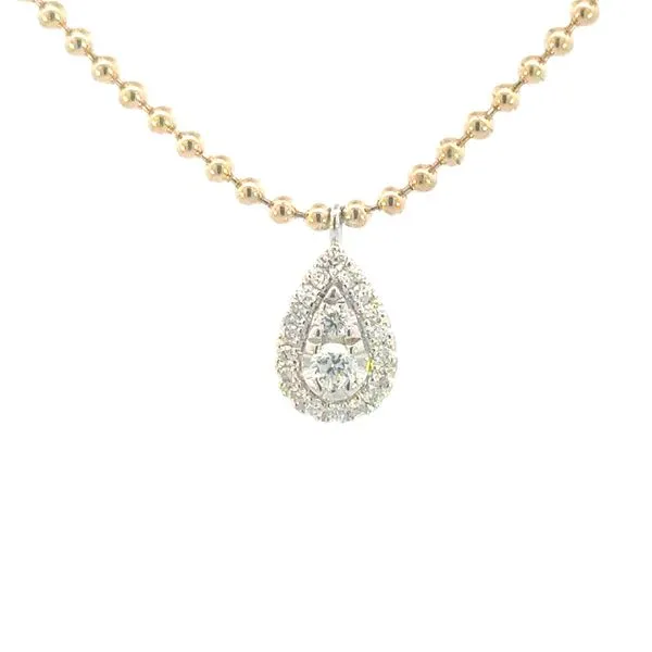 Gabriel Fashion-Pear Shaped Drop Necklace-14ktt-16 inch Bryan Jewelry Prattville, AL