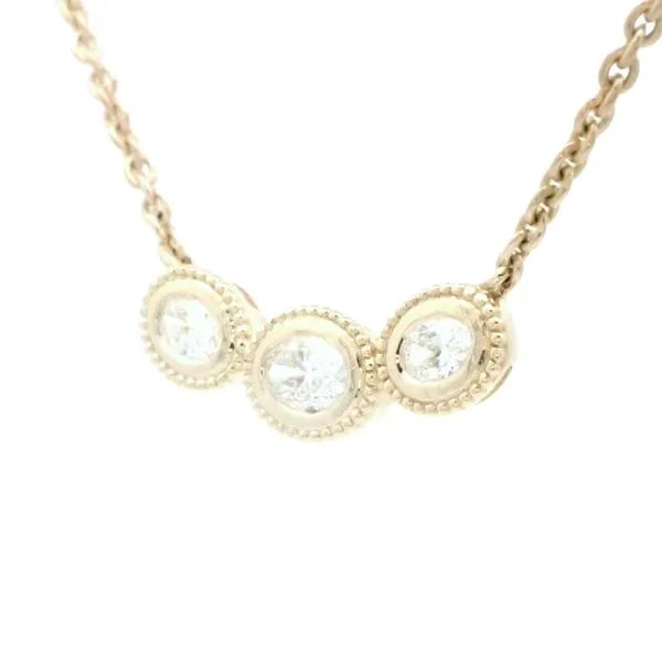 Three Diamond Oval Necklace-14ky Image 4 Bryan Jewelry Prattville, AL