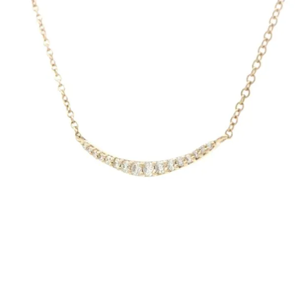 Crescent Shaped Diamond Trapeze Necklace-14ky Image 2 Bryan Jewelry Prattville, AL