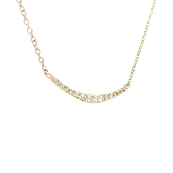 Crescent Shaped Diamond Trapeze Necklace-14ky Image 4 Bryan Jewelry Prattville, AL