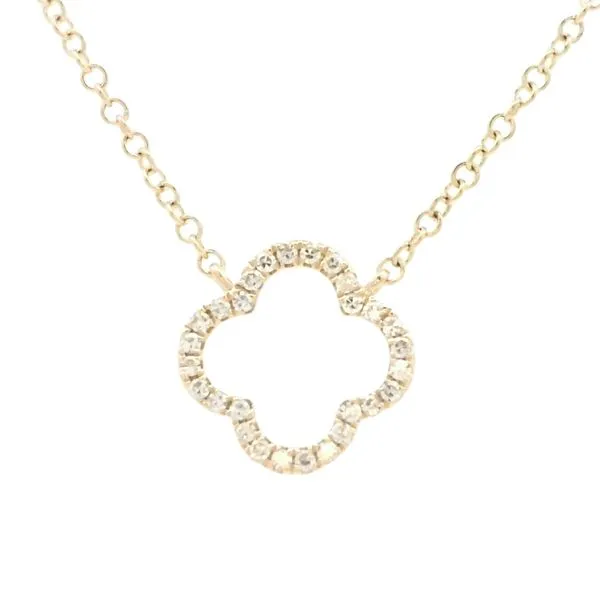 14ky Clover Outline Diamond Necklace Bryan Jewelry Prattville, AL