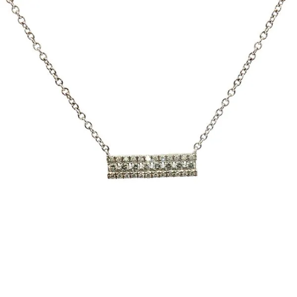 14kw 1/4ctw Diamond Bar/Trapeze Necklace Bryan Jewelry Prattville, AL