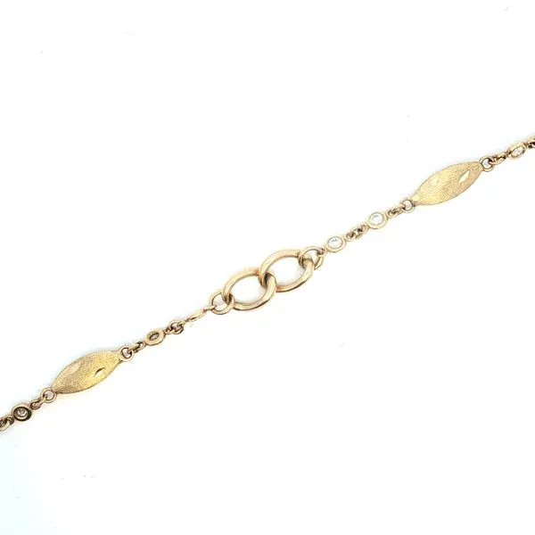 14k Yellow Gold 24-Inch Diamond Bezel Necklace Image 2 Bryan Jewelry Prattville, AL