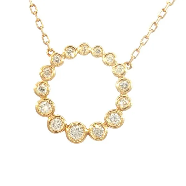 14ky Gold Graduated Circle Diamond Necklace Bryan Jewelry Prattville, AL