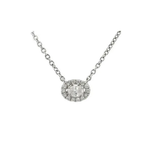 Ladies .3100 Ctw Round Cut Diamond Pendant / 10 Kt W Bryan Jewelry Prattville, AL
