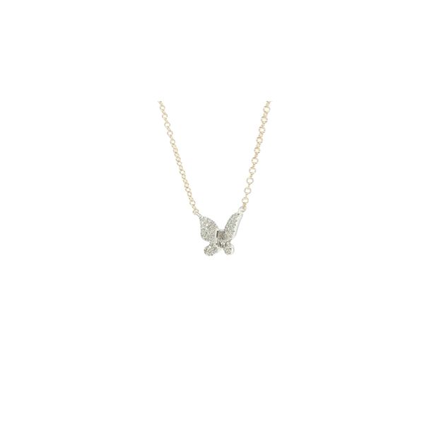 Diamond Butterfly Necklace Image 3 Bryan Jewelry Prattville, AL