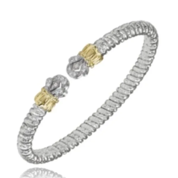 Vahan Cuff Sterling Silver & 14ky Diamond Bracelet Bryan Jewelry Prattville, AL