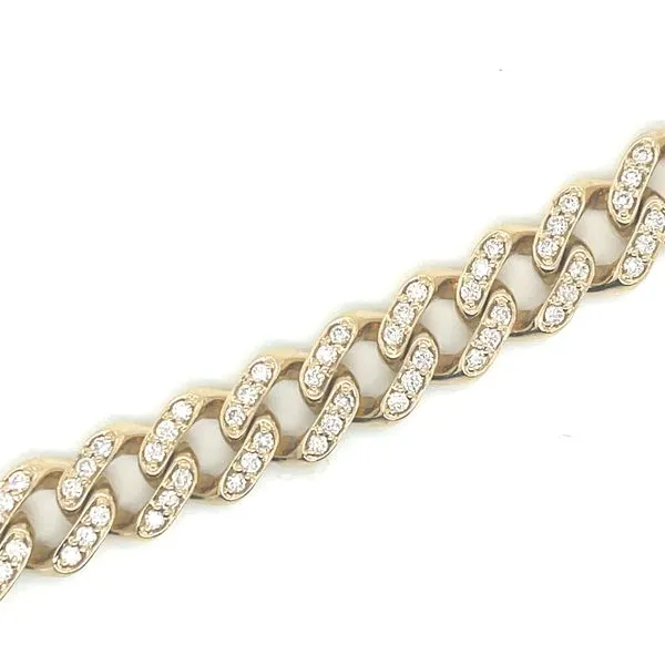 10mm Pave' Diamond Link Bracelet Image 5 Bryan Jewelry Prattville, AL