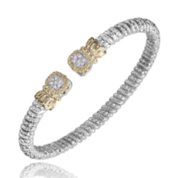A Vahan sterling & 14ky .07ctw diamond  4mm bangle Bryan Jewelry Prattville, AL