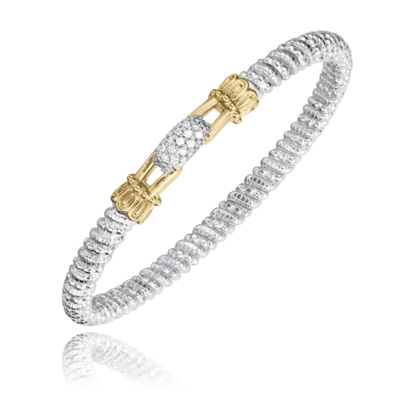 Vahan sterling & 14ky .21ctw diamond closed bangle Bryan Jewelry Prattville, AL