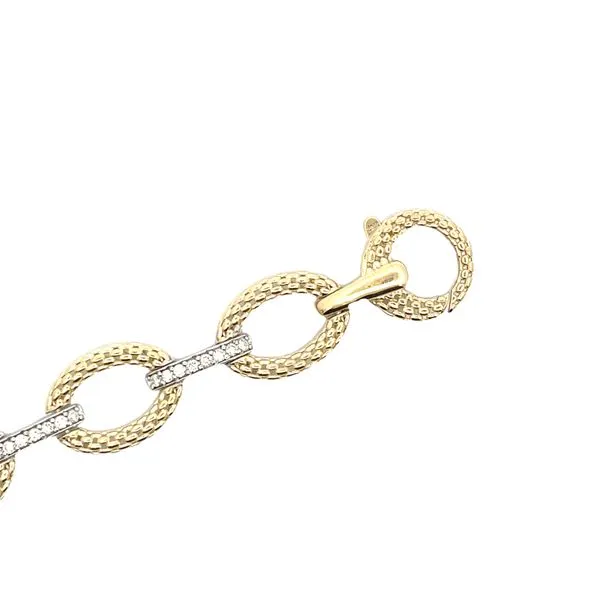 Oval Panther Link Bracelet with 1ctw Diamonds  -13.6 grams Image 5 Bryan Jewelry Prattville, AL