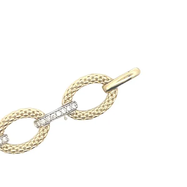 Oval Panther Link Bracelet with 1ctw Diamonds  -13.6 grams Bryan Jewelry Prattville, AL