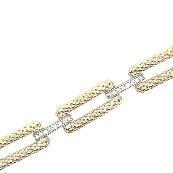 Mesh rectangular open link Panther style bracelet with .80ctw diamonds-14.1g Bryan Jewelry Prattville, AL