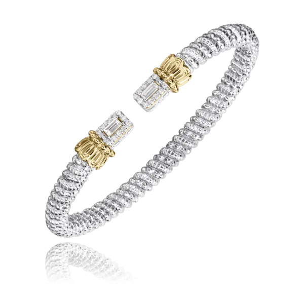 Vahan Baguette & Round .37ctw Open Cuff Bangle Bryan Jewelry Prattville, AL