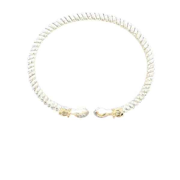 Vahan Polished & Pave' Cuff Image 2 Bryan Jewelry Prattville, AL