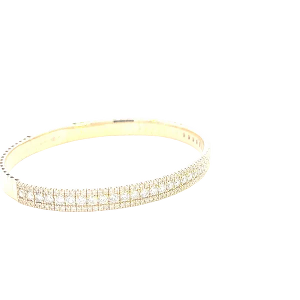 2.875ctw Diamond Bangle Bracelet in 14ky Image 2 Bryan Jewelry Prattville, AL