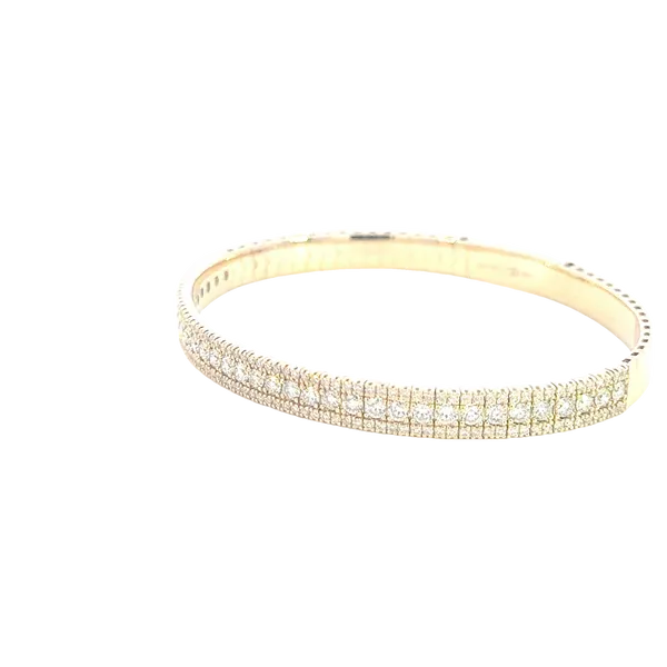 2.875ctw Diamond Bangle Bracelet in 14ky Image 3 Bryan Jewelry Prattville, AL