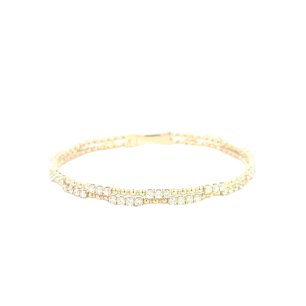 Two row Diamond Bangle bracelet in 14ky Bryan Jewelry Prattville, AL