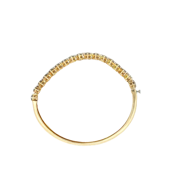 Half Tennis/half bangle bracelet in 14ky Image 2 Bryan Jewelry Prattville, AL