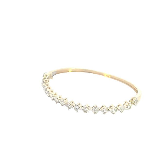 Half Tennis/half bangle bracelet in 14ky Image 3 Bryan Jewelry Prattville, AL
