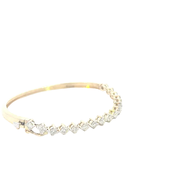 Half Tennis/half bangle bracelet in 14ky Image 4 Bryan Jewelry Prattville, AL