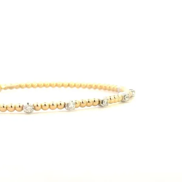 Diamond Stations Cuff Bangle-14ky Image 2 Bryan Jewelry Prattville, AL