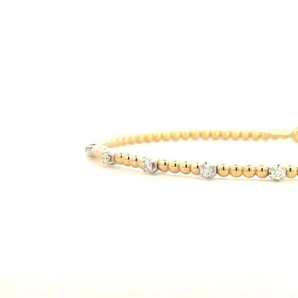 Diamond Stations Cuff Bangle-14ky Image 3 Bryan Jewelry Prattville, AL