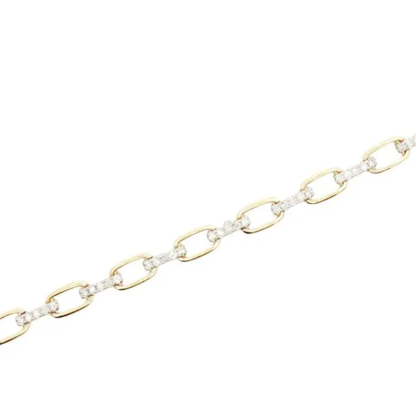 14ky 3/4ctw Diamond Link Bracelet Image 3 Bryan Jewelry Prattville, AL