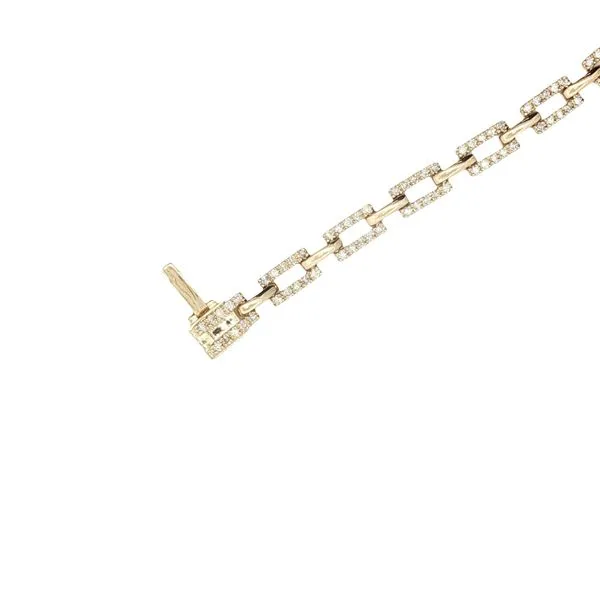 14ky Open Link 1 1/2ctw Diamond Bracelet with hidden safety clasp Image 2 Bryan Jewelry Prattville, AL