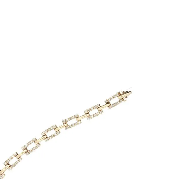 14ky Open Link 1 1/2ctw Diamond Bracelet with hidden safety clasp Image 3 Bryan Jewelry Prattville, AL