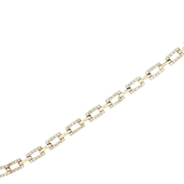 14ky Open Link 1 1/2ctw Diamond Bracelet with hidden safety clasp Bryan Jewelry Prattville, AL