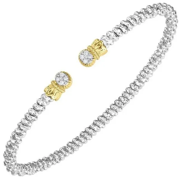 14K Gold and Sterling Silver, Diamond Stackable Bracelet  2MM Bryan Jewelry Prattville, AL